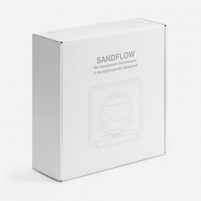 Интерьерный светильник с беспроводной зарядкой Sandflow, коробка