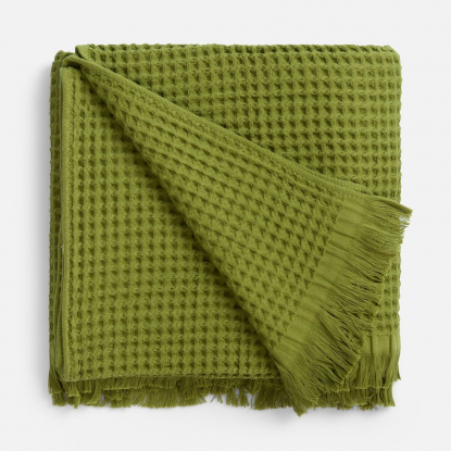 Плед вафельный Elenglect, зеленый