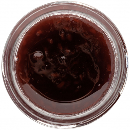 Варенье Jammy Mini, малиновое, с открытой крышкой