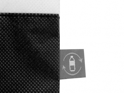 Сумка-шоппер двухцветная Reviver из нетканого переработанного материала RPET, черная