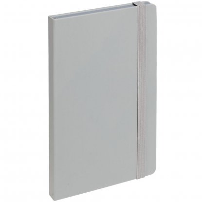 Блокнот Shall, с белой бумагой, серый