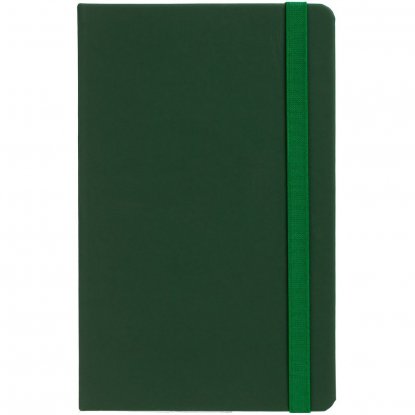Блокнот Shall, с белой бумагой, зеленый