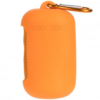 Охлаждающее полотенце Narvik в силиконовом чехле, оранжевая