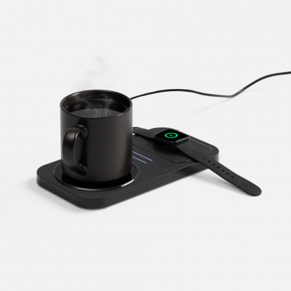 Беспроводное зарядное устройство с подогревом кружки Hot Task, чёрное
