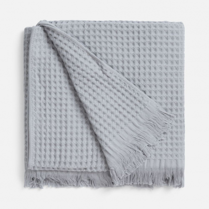 Плед вафельный Elenglect, светло-серый