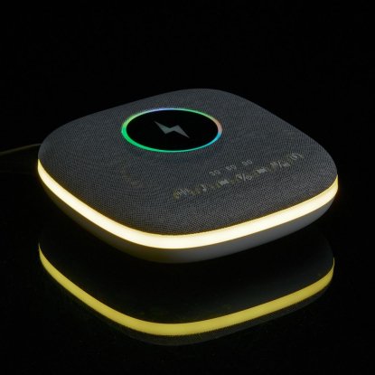 Bluetooth колонка с беспроводной зарядкой и подсветкой Terrafonic