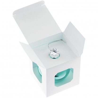 Елочный шар Finery Gloss, 8 см, глянцевый бирюзовый