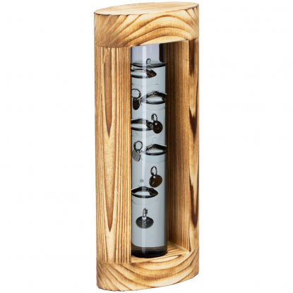 Термометр Галилей в деревянном корпусе