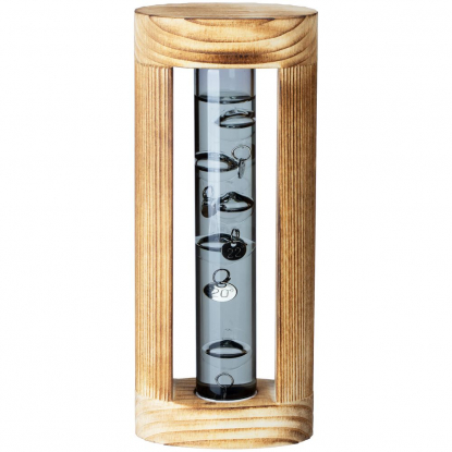 Термометр Галилей в деревянном корпусе