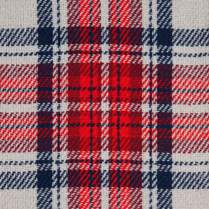 Плед Валдай, бежевый с красным и синим