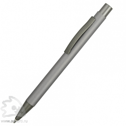 Ручка металлическая soft touch шариковая Tender, серебристая