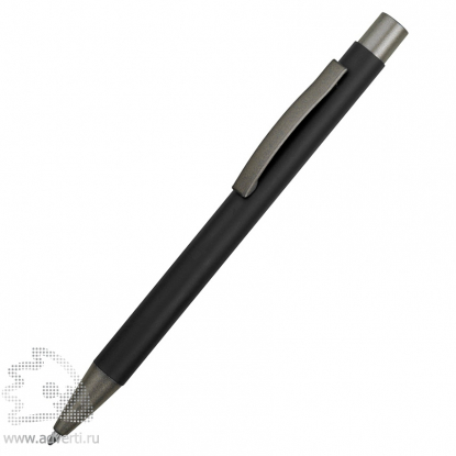 Ручка металлическая soft touch шариковая Tender, черная