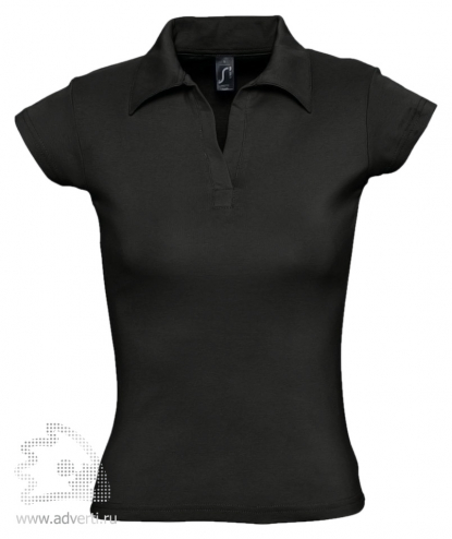 Рубашка поло без пуговиц Pretty 220, женская, черная