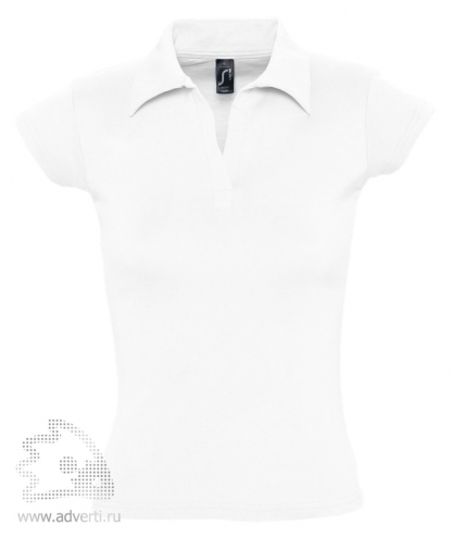 Рубашка поло без пуговиц Pretty 220, женская, белая