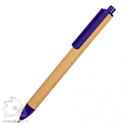 Ручка картонная шариковая Эко 2.0, синяя