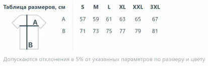 Размерная таблица жилета Ben Mac