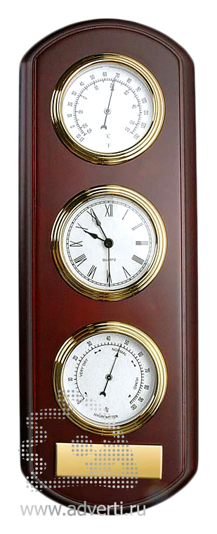 E-185309 Погодная настенная станция Капитан Немо: часы, термометр, гигрометр
