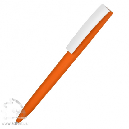 Ручка пластиковая soft-touch шариковая Zorro, оранжевая