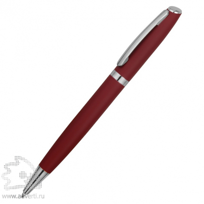 Ручка металлическая soft-touch шариковая Flow, красная