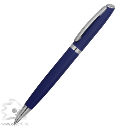 Ручка металлическая soft-touch шариковая Flow, синяя