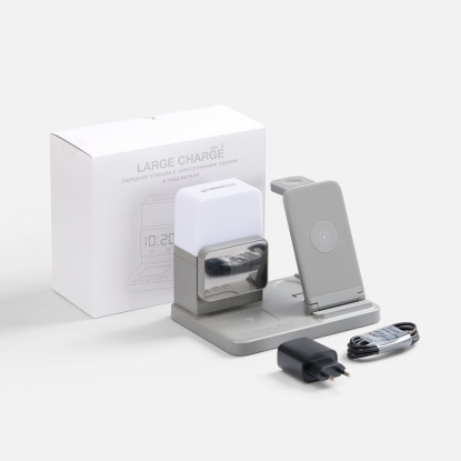 Зарядная станция с электронными часами и подсветкой Large Charge ver.3