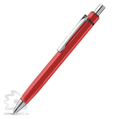 Шариковая ручка шестигранная Six, красная