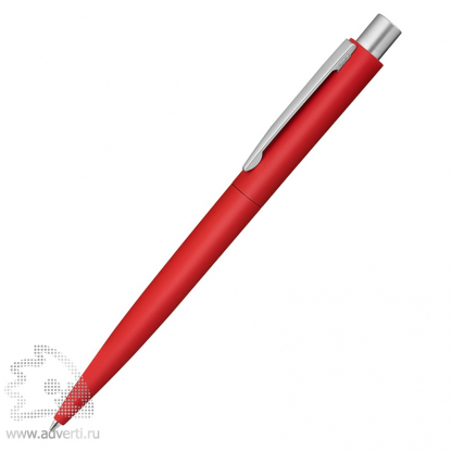 Ручка шариковая металлическая Lumos, soft-touch, красная