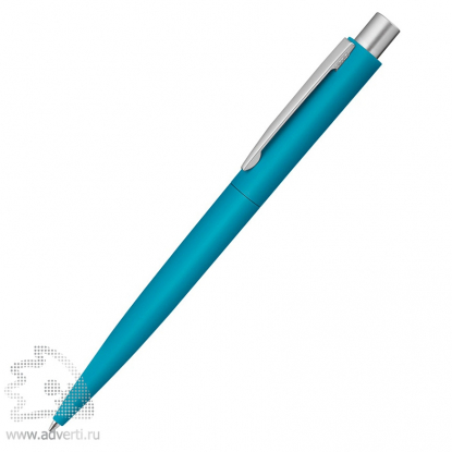 Ручка шариковая металлическая Lumos, soft-touch, голубая