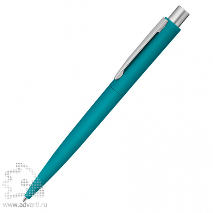 Ручка шариковая металлическая Lumos, soft-touch, бирюзовая