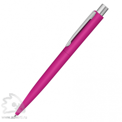 Ручка шариковая металлическая Lumos, soft-touch, розовая
