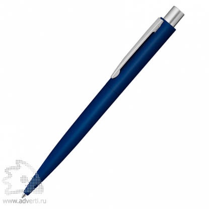 Ручка шариковая металлическая Lumos, soft-touch, темно-синяя