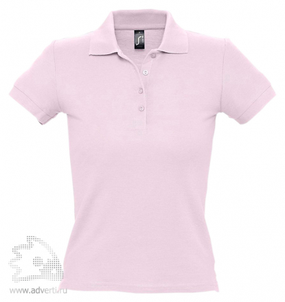 Рубашка поло People 210, женская, светло-розовая