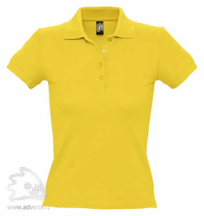 Рубашка поло People 210, женская, желтая