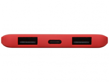 Портативное зарядное устройство Reserve с USB Type-C, 5000 mAh, красное, вход USB