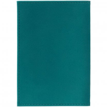 Обложка для паспорта Nubuck, бирюзовая