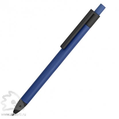 Ручка металлическая шариковая Haptic soft-touch, синяя