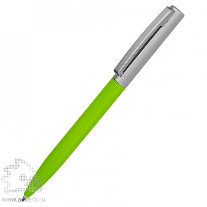 Ручка металлическая soft-touch шариковая Tally, зеленая