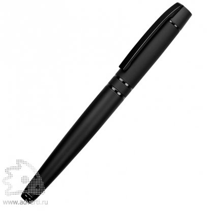 Ручка металлическая роллер VIP R GUM soft-touch с зеркальной гравировкой