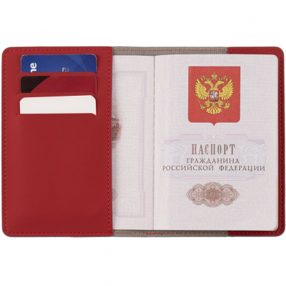 Обложка для паспорта Shall Simple, красная