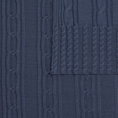 Плед Remitti, серо-синий