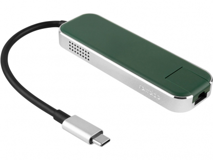 Хаб USB Type-C 3.0 Chronos, зеленый