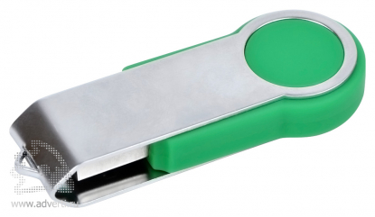USB flash-карта Swing, зеленая, закрытая