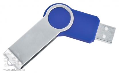 USB flash-карта Swing, синяя, полуоткрытая