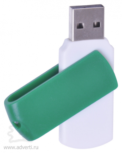 USB flash-карта Easy, зеленая полуоткрытая