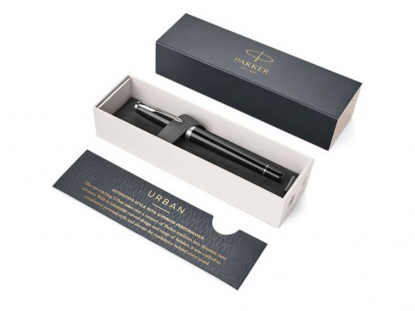 Ручка Parker перьевая Urban London Cab Black CT F, в коробке