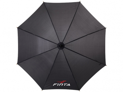 Зонт-трость Jova, механическиий, черный, купол, пример нанесения