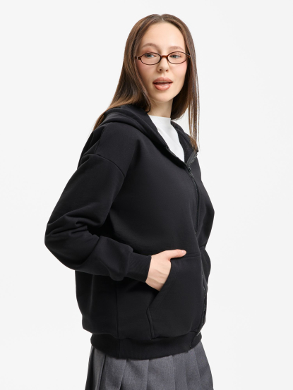 Толстовка оверсайз Sartoro, унисекс, черная