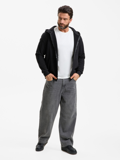 Толстовка оверсайз Sartoro, унисекс, черная