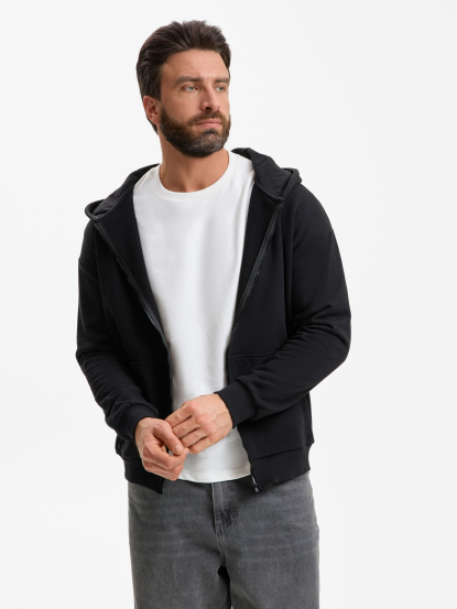 Толстовка оверсайз Sartoro, унисекс, черная