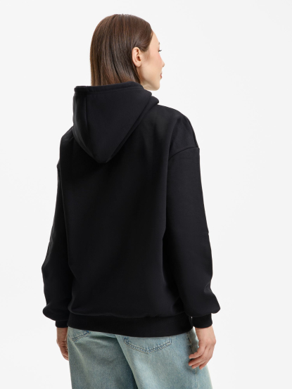 Худи оверсайз Daylero, унисекс, черное